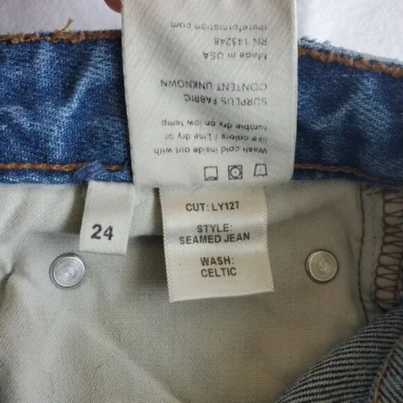 Reformation High-rise Celtic Wash Seamed Jeans Size 24 - Picture 8 of 9